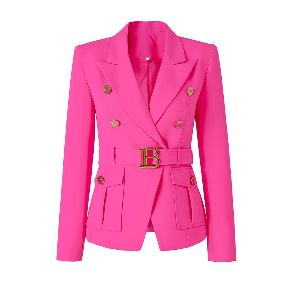 Various colored Women's Fitted Blazer Golden Buttons Coat Red, Christmas Party, Birthday Party, Evening event, Formal Event, Office wear, Smart Event