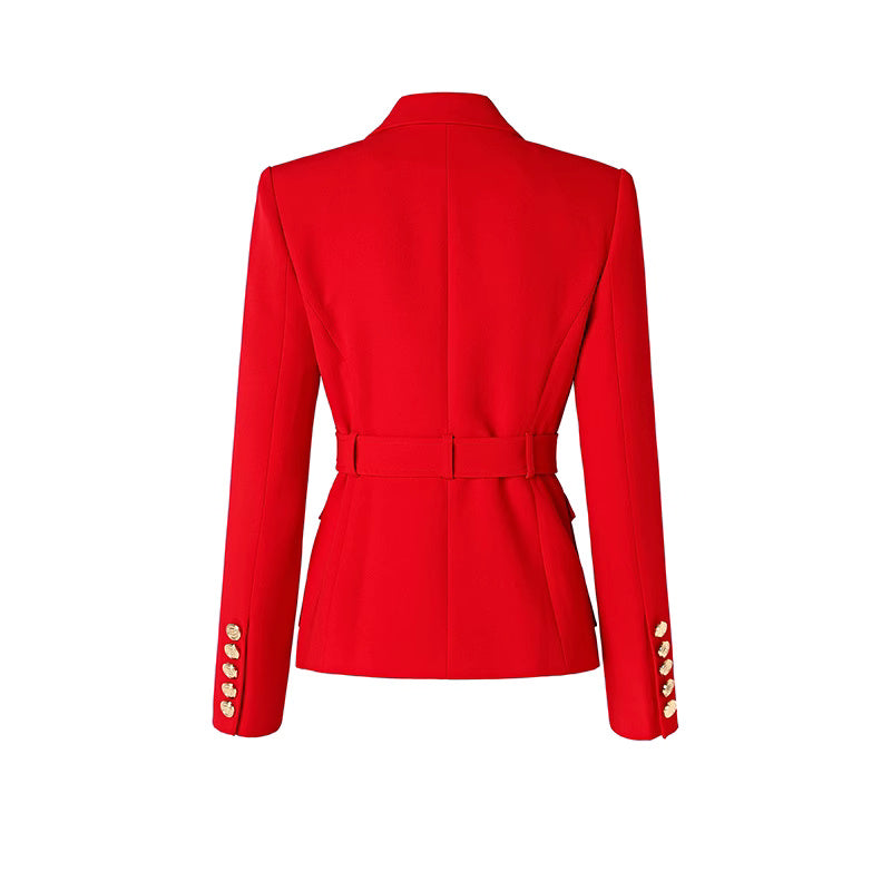 Various colored Women's Fitted Blazer Golden Buttons Coat Red, Christmas Party, Birthday Party, Evening event, Formal Event, Office wear, Smart Event