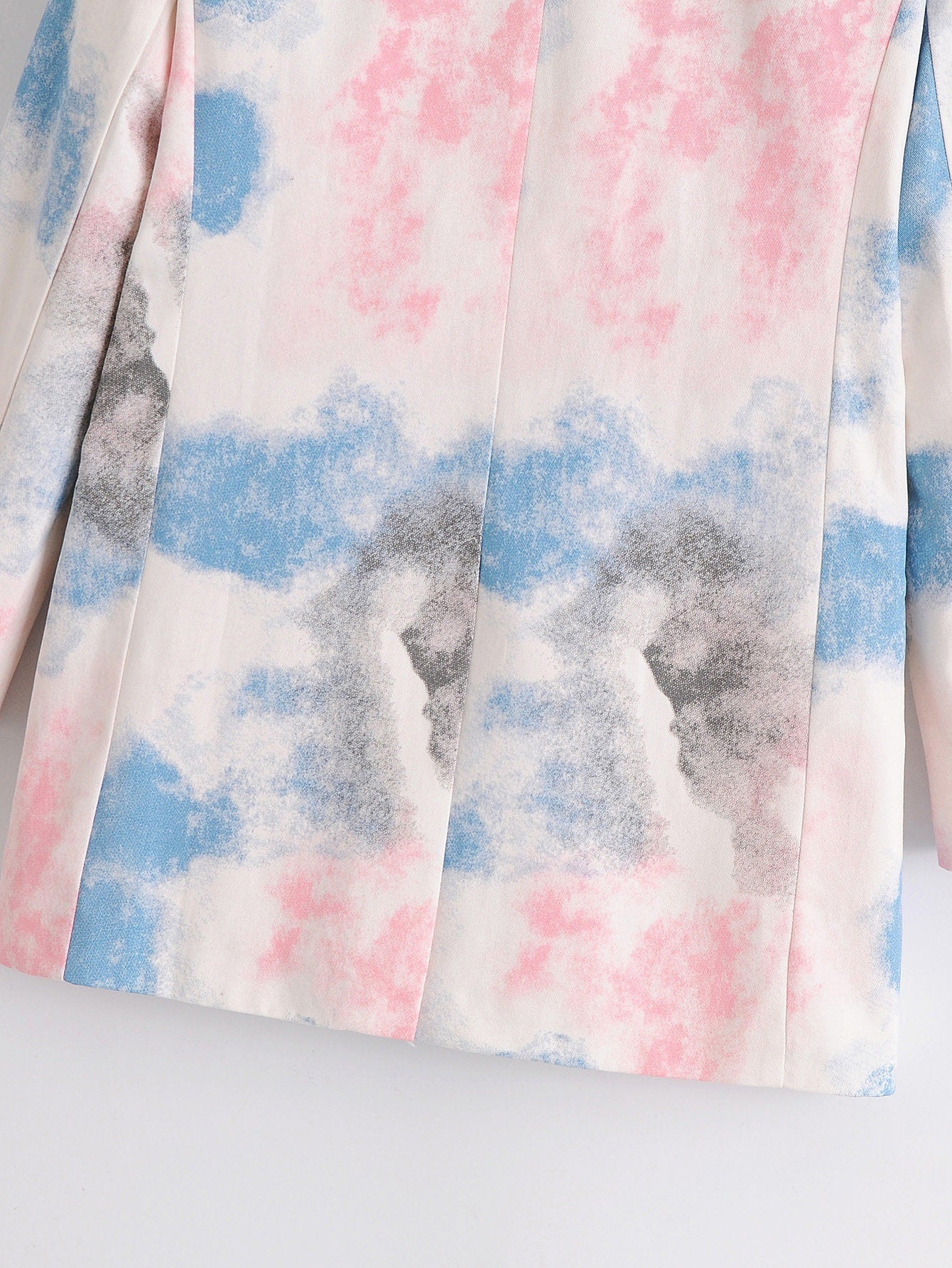 Pink & blue water marbling printing pattern blazer, colorful jacket, long sleeves suit