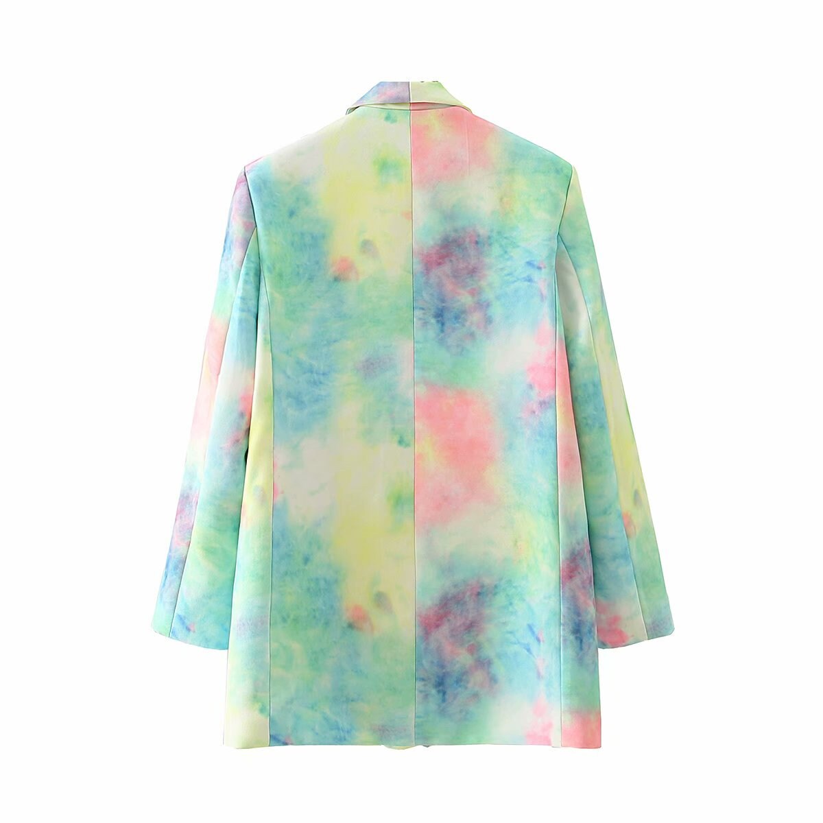 Women button blazer in tie dye design style, designer suit in arty style, women top for casual or formal