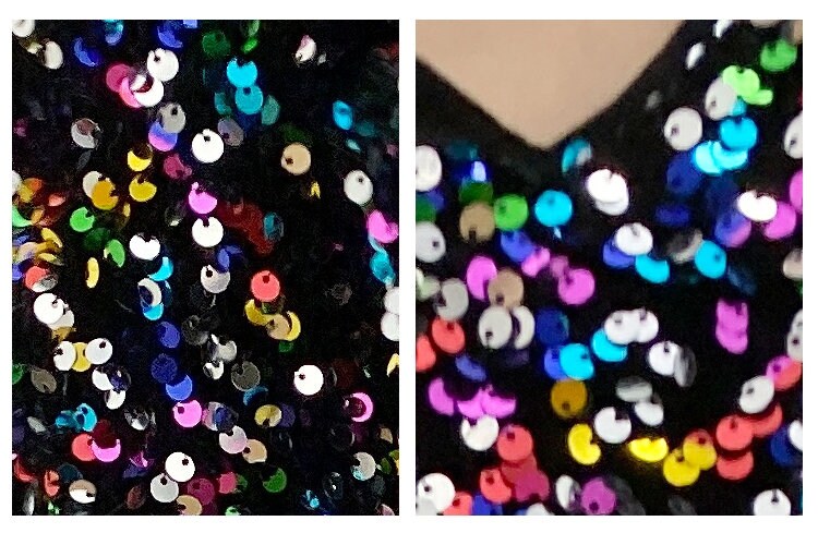 Rainbow Sequin Dress, Designer Woman Shiny Skirt Asymmetric Style for Casual/ Event Party/ Gift for her