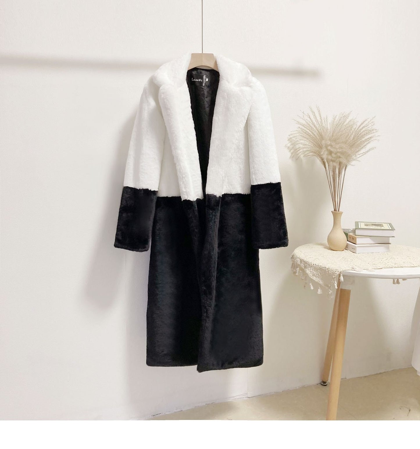 Mult-Colors Patchwork Trench Coat, Designer Woman Long Coat Korean Style for Smart Casual/ Event Party/ Gift for her