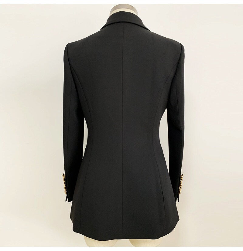 Woman Tuxedo Blazer, Designer Slim Cut Fashion Black & White Jacket Smart Casual Formal Event Party Gift for her Suit Jacket