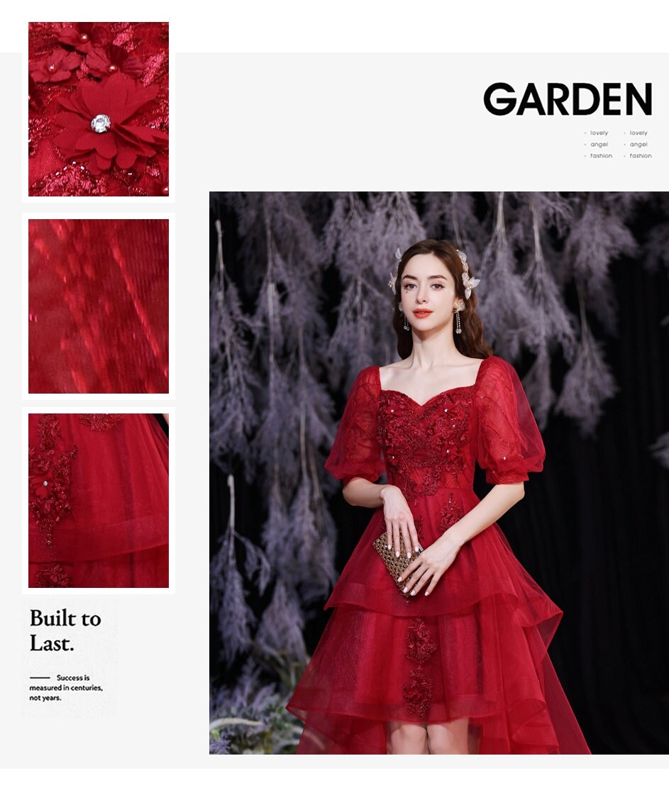 Red Queen Prom Dress, Women Wedding Royal Princess Look for Event Party Cocktail Other Functions Gift for her