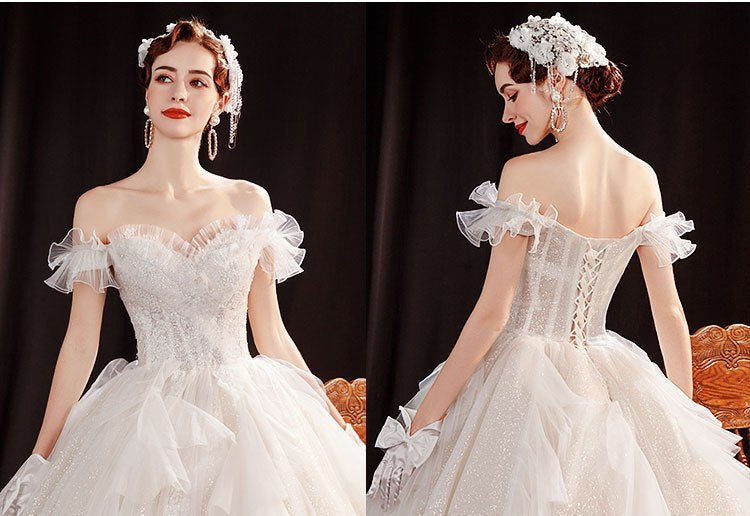 Fairy Tales Princess Wedding Dress, Women Prom Royal Bridal Look for Event Party Cocktail Other Functions Gift for her