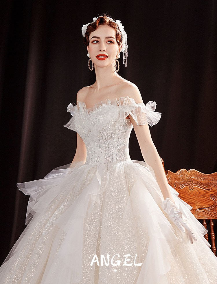 Fairy Tales Princess Wedding Dress, Women Prom Royal Bridal Look for Event Party Cocktail Other Functions Gift for her