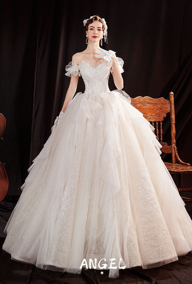 Fairy Tales Princess Wedding Dress, Women Prom Royal Bridal Look for Event Party Cocktail Other Functions Gift for her