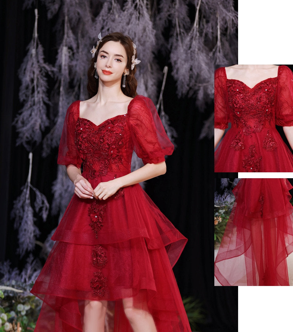 Red Queen Prom Dress, Women Wedding Royal Princess Look for Event Party Cocktail Other Functions Gift for her