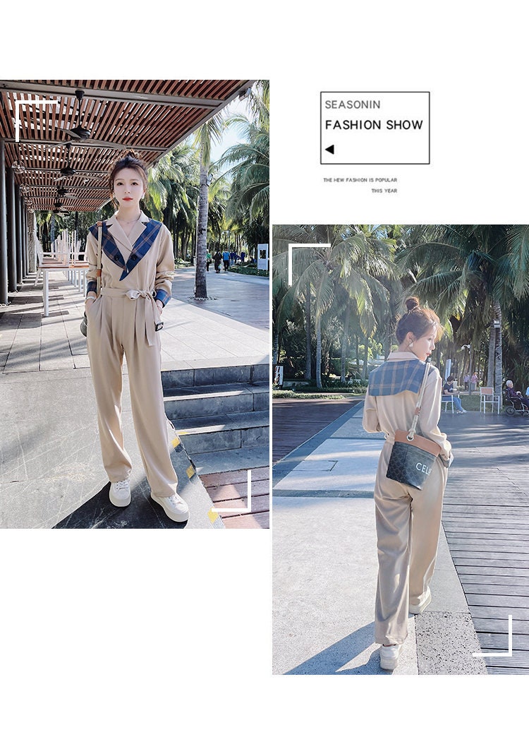 Korean Styled Jumpsuit, Woman Unique Rompers Street Smart Casual High Rise Overalls Holiday Playsuit Outdoors Wedding Prom Party Gift