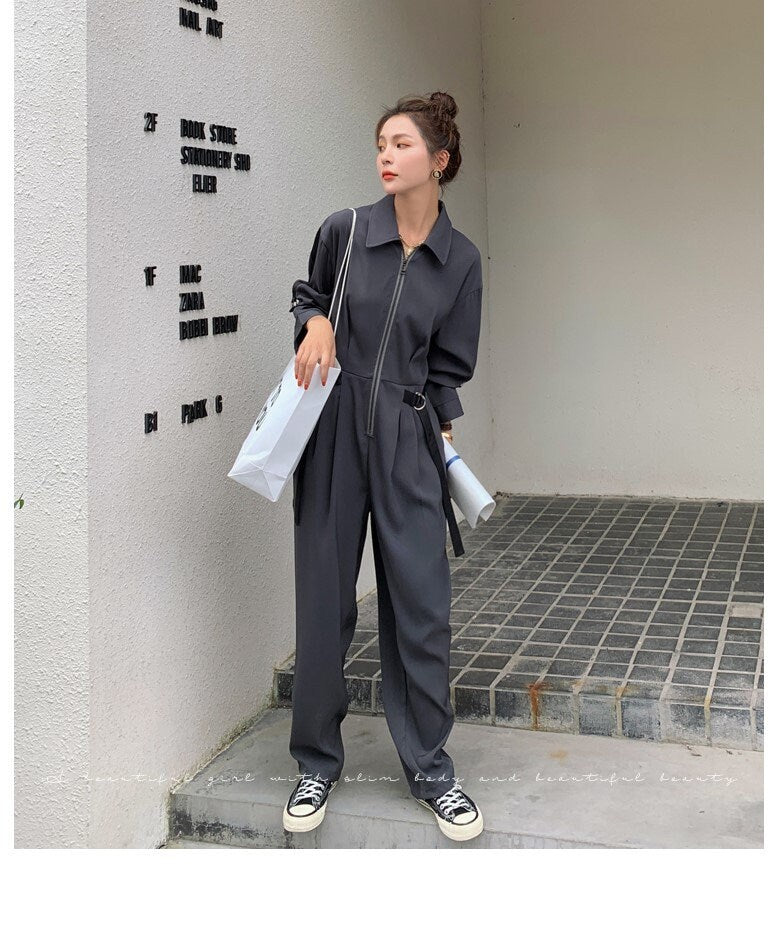 Dark Gray Stripped Jumpsuit, Woman Jeans Rompers Street Smart Casual High Rise Overalls Holiday Playsuit Outdoors Wedding Prom Party Gift