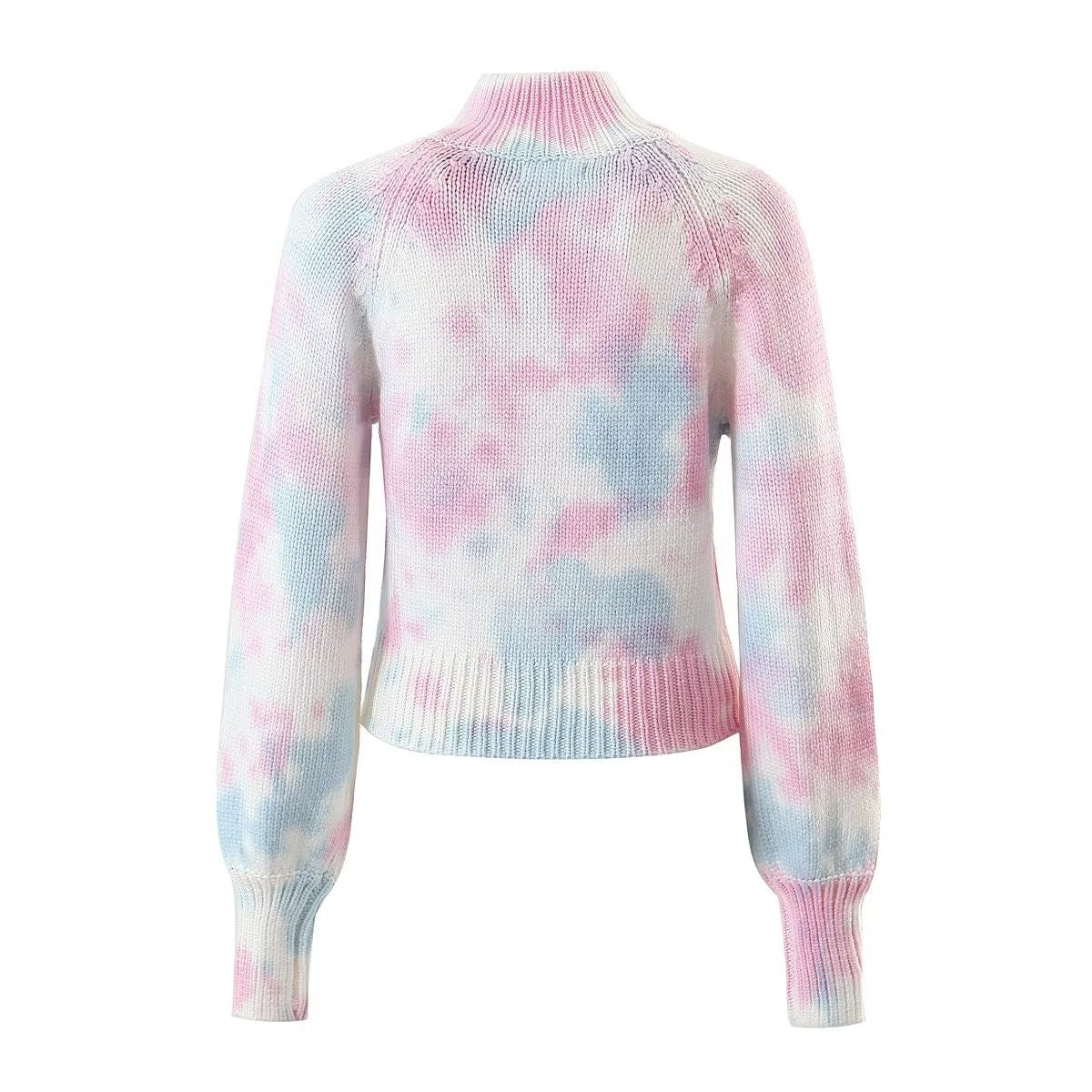 Tie dye knitted jacket, gradient color sleeved woman jacket smart casual, outdoors party school or gift