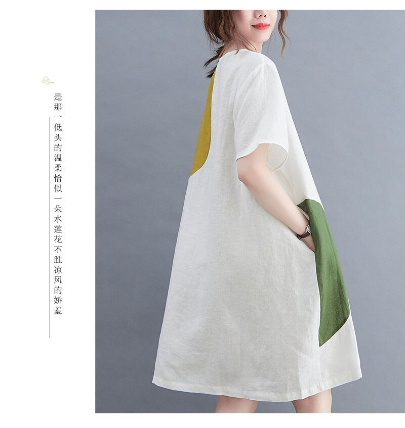 Women loose fit short sleeve sweater dress for casual outdoors all seasons short dress one piece