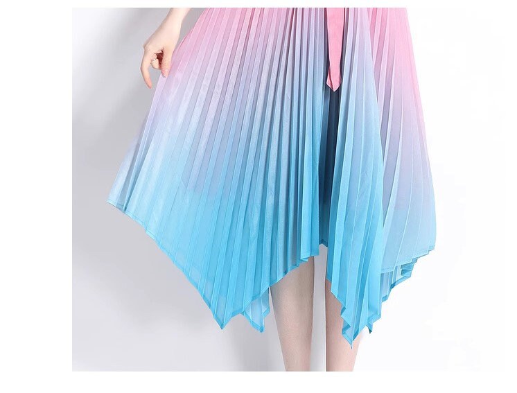 Pleated midi dress boho sun dress colorful ruffle dress summer beach maxi dress wedding party cocktail dress prom dress everyday casual