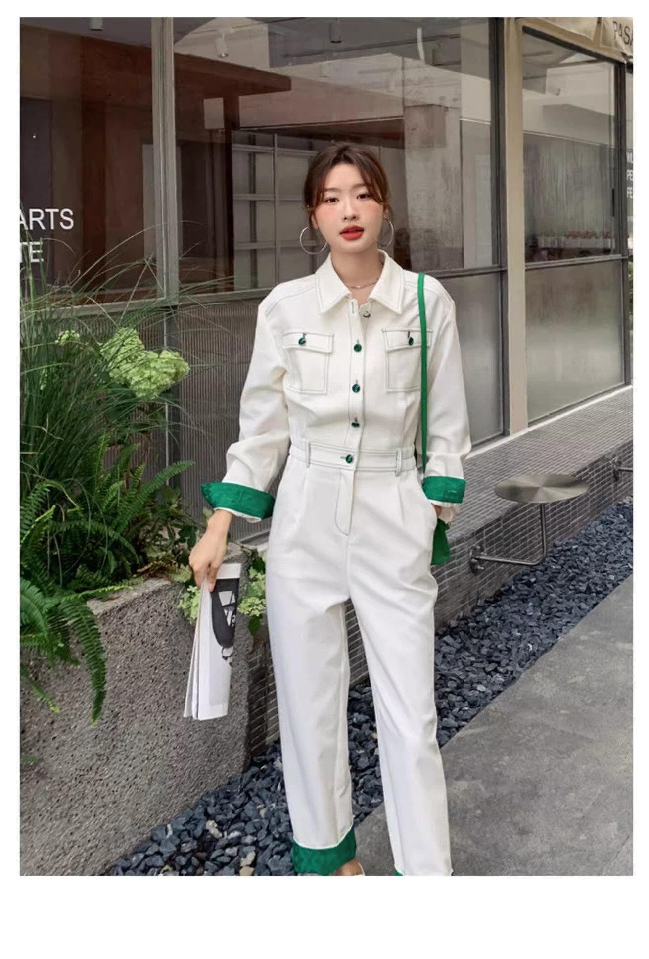 Contrast colors Jumpsuit, Woman Unique Rompers Street Smart Casual High Rise Overalls Holiday Playsuit Outdoors Wedding Party Gift