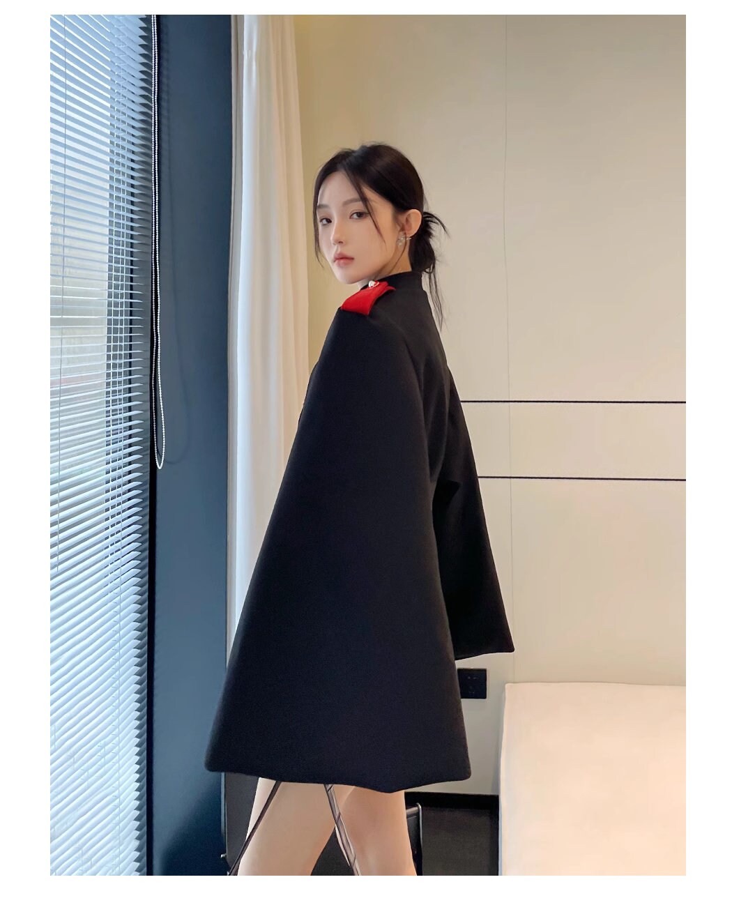 Royal style cape, designer woman classic cloak smart casual formal England style outdoors wedding prom birthday gift