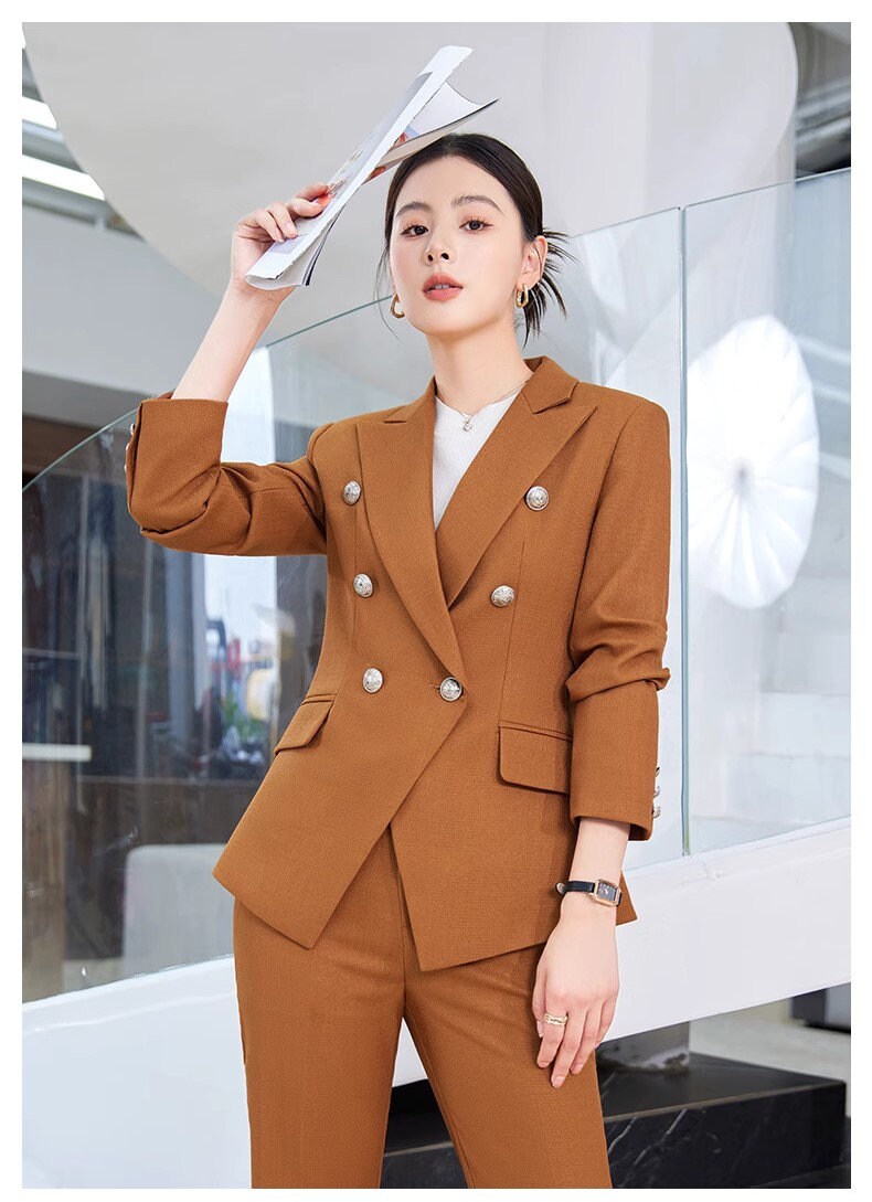 Trendy Pantsuit in various colors, Designer Women sleeved winter falls Suit Jacket + Pants, Smart Causal/ Formal/ Party Event/ Prom Wedding