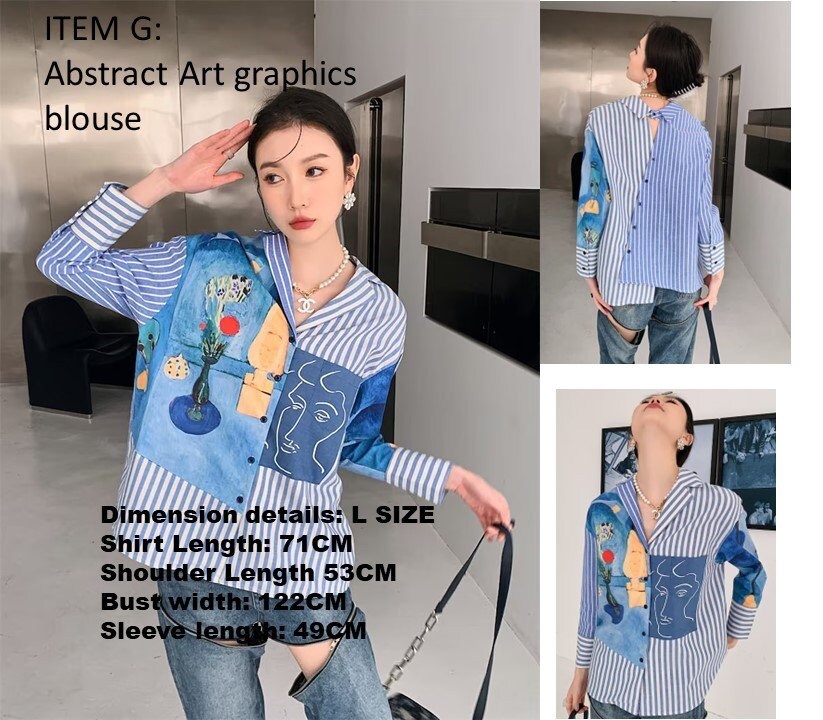 Special price offer - ARTISTIC blouse, designer shirt high quality shop clearance fashion products, last item in stock